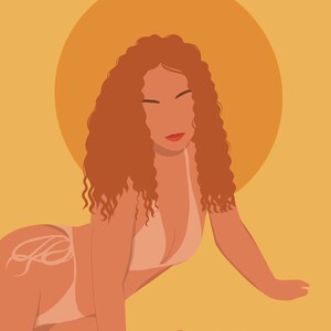 Gesichtslose Benutzerdefinierte 1 Person Digital Portrait Illustration | Shape Color Block