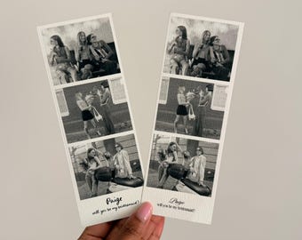 Custom Bridesmaid Proposal Photo Strip Design Print | Personalized Card