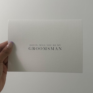 Carte de proposition de demoiselle d'honneur de garçon d'honneur témoin - personnalisable avec son nom | IMPRIMER