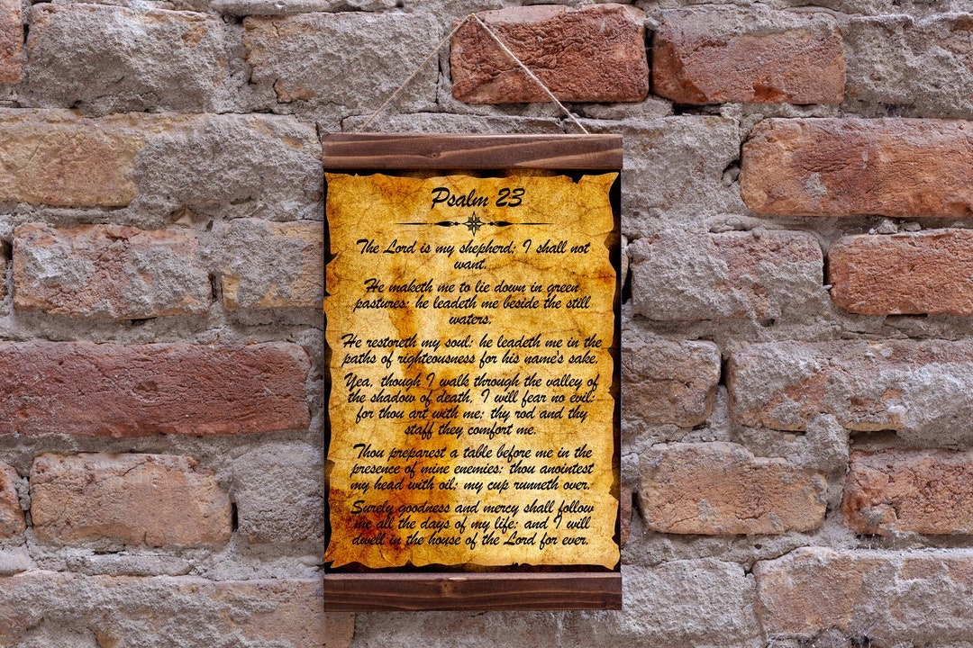 Psalm 23 King James Version Print Psalm Wall Art Christian Gift for Son