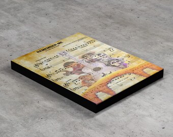 Coco Remember Me Sheet Music Art Print, Gallery Wrapped Canvas Print