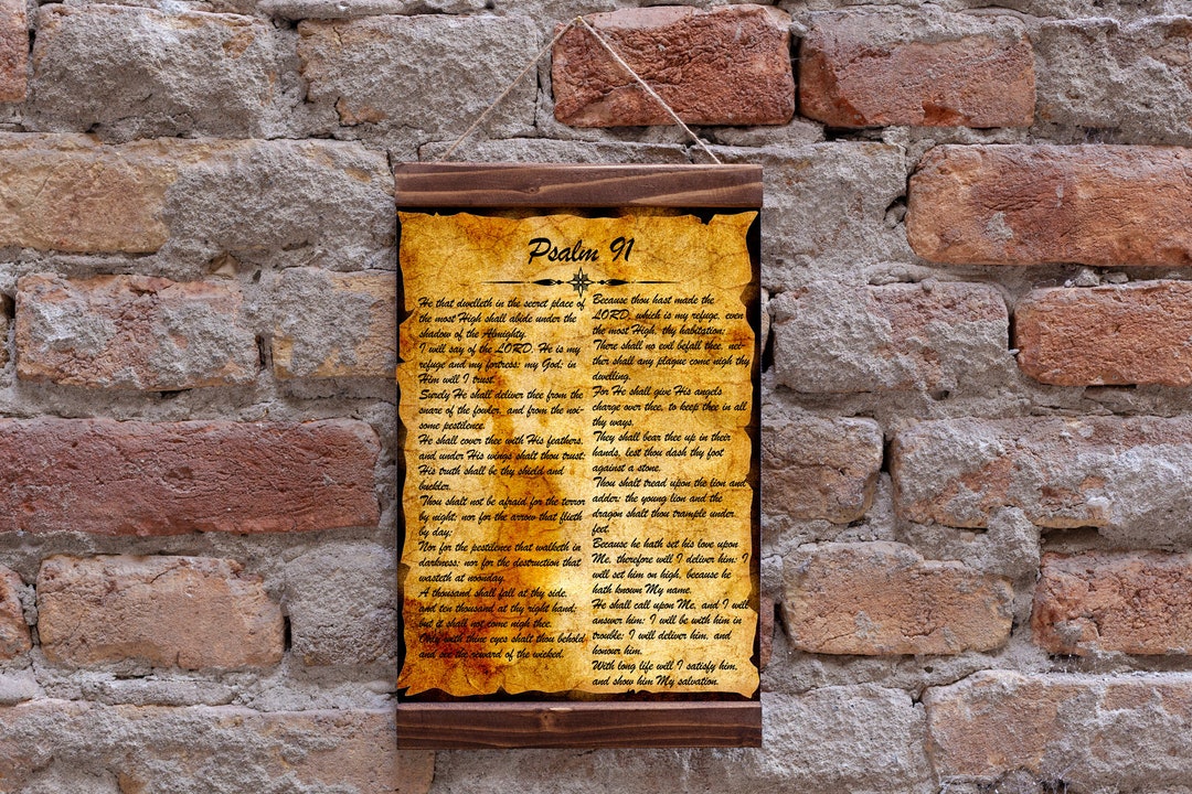 Psalm 91 King James Version Print Psalm Wall Art Christian Gift for Son ...