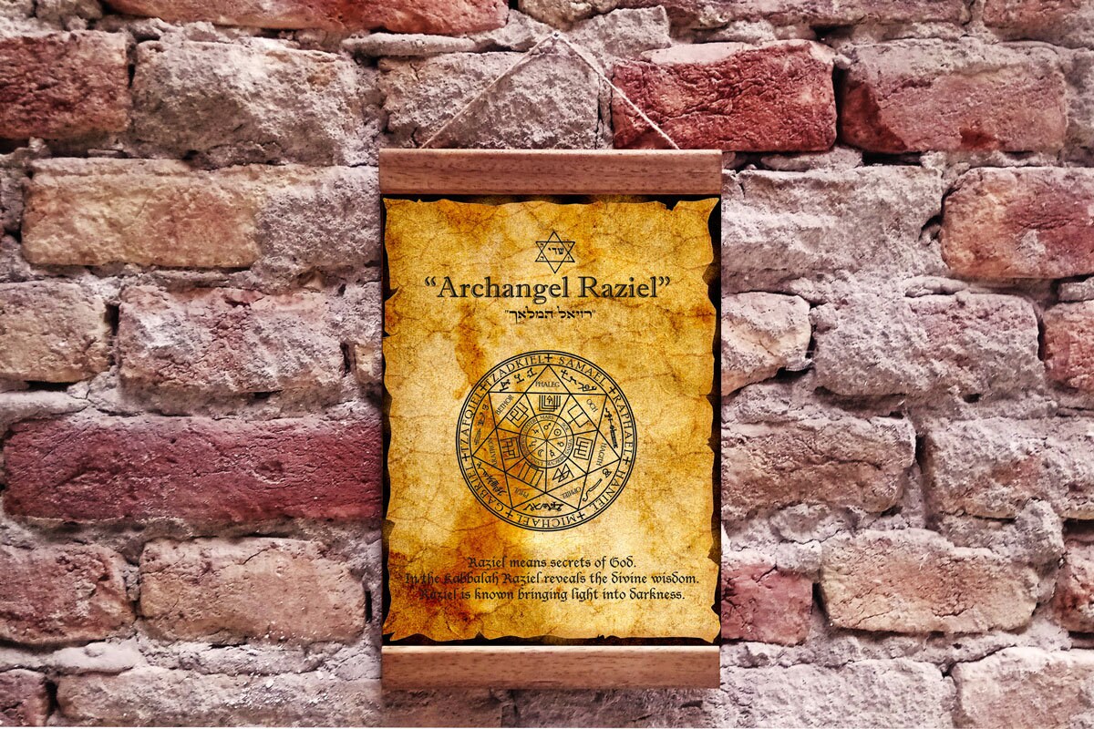 Archangel Raziel Secret of God Bring Light Into Darkness Wood