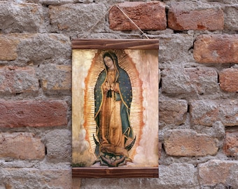 Virgen de Guadalupe Unsere Dame von Guadalupe Holzgerahmter Leinwanddruck, perfektes Geschenk