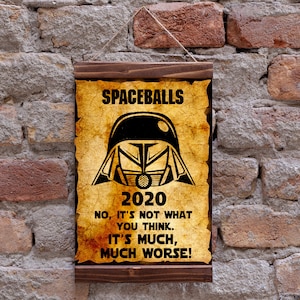 Spaceballs Dark Helmet 2020 It&#39;s not what you think. It&#39;s much much worse , Wood Framed Canvas Print ,