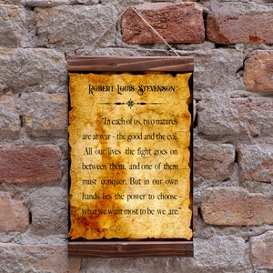 Addiction Recovery Gift Sobriety Gift Quote by Robert Louis Stevenson Wood Framed Canvas Print