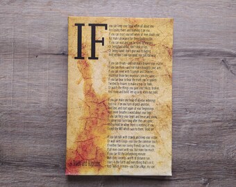 IF Poem Rudyard Kipling Quote Canvas - Motivational Wall Art Decor