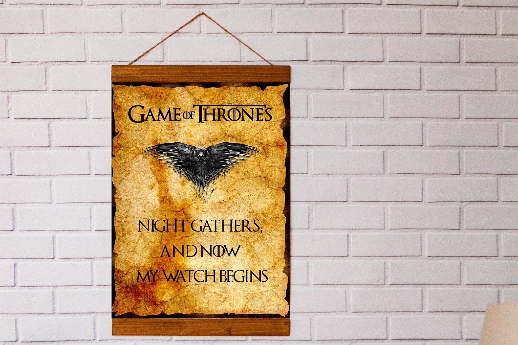 Game Of Thrones Citation Night Watch Night Gathers Et Etsy France