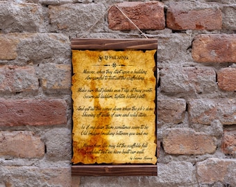 Steigergedicht van Seamus Heaney Gedicht muurkunst hout ingelijste canvasafdruk, literatuurafdruk