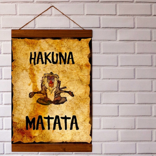 Wallity, Hakuna Matata 8, decorazione da parete, nero, metallo, 69 x 47 x 1,5 cm