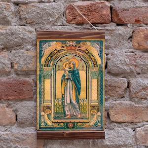Madonna and Child  by Jeanne Antoinette Labrousse  Wood Framed Canvas Print, Perfect Gift