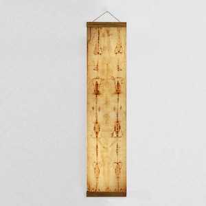 The Shroud of Turin Jesus Christ of Nazareth Son of God Prince of Peace Wood Framed Canvas Print, Real Face of Jesus