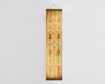 Das Grabtuch von Turin Jesus Christus von Nazareth Sohn Gottes Prinz des Friedens Holzgerahmter Leinwanddruck, echtes Gesicht Jesus