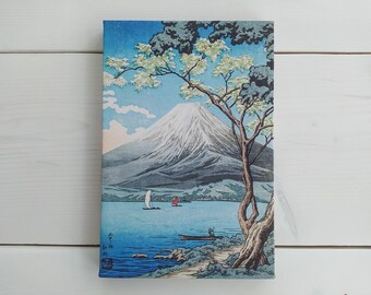 Mount Fuji from Lake Yamanaka - Takahashi Hiroaki Print Edo Period Japanese Wall Art, Gallery Wrapped Canvas Print