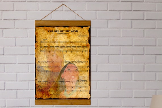 Pocahontas Couleurs De La Feuille De Vent Musique Art Imprimer Etsy