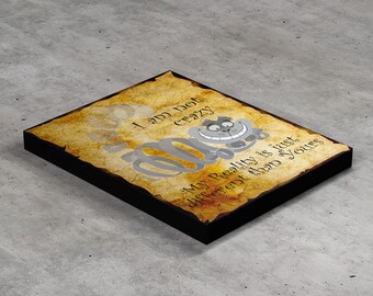 Alice in Wonderland Quote Canvas - I'm Not Crazy Reality is Different Print