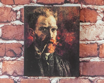 Vincent Van Gogh Self Portrait With Pipe 1886, Gallery Wrapped Print on Canvas