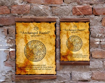 Archangel Raziel Secret of God Bring Light Into Darkness Wood
