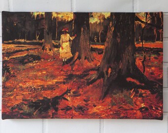 Vincent Van Gogh Girl in White in the Woods 1882, Gallery Wrapped Print on Canvas