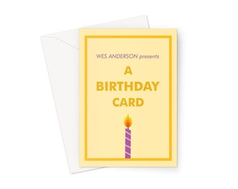 Wes Anderson Presents A Birthday Card A5 Greeting Card Social Media Trend Film Movie Cute Funny Fan Love