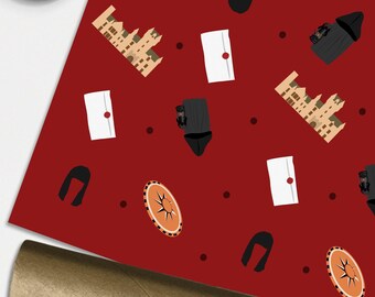 Papier cadeau de Noël/anniversaire « Célébrités traîtresses » en rouleaux ou en feuilles - Motif humoristique Claudia Castle (émission télévisée pour les fans)