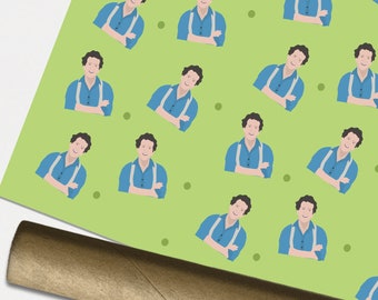 Monty Don Rolled Tube Wrapping Paper- 1 2 5 METRE ROLL or 1 SHEET - Birthday Father's Day Mum Dad Gift Wrap Print Funny Gardening Tv Plants