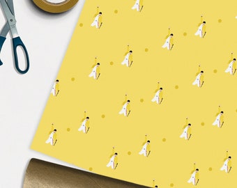 Freddie Mercury Rolled Tube Wrapping Paper - 1 2 5 METRE ROLL or 1 SHEET - Birthday Gift Wrap Funny Music Fan 80s Bohemian