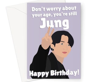 Large A5 Kpop Birthday Card 'happy Birthday Kpop Fangirl