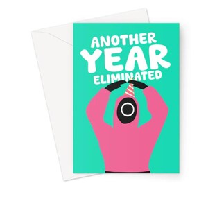 Carte de voeux d'anniversaire A5 éliminée d'une autre année