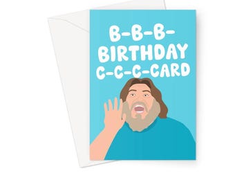 B-b-b- birthday C-c-c- card A5 Greeting Card Funny Jack Black Movie Film Fan Chicken Song Birthday Friend Funny Fan Meme Love Celebrity