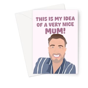 Dit is mijn idee van een heel aardige moeder A5-wenskaart Gary Barlow Beroemdheid grappige muziekfan Moederdag