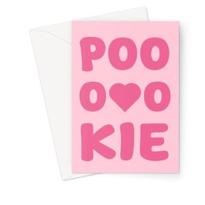 Pookie mignon coeur d'amour A5 carte de voeux anniversaire anniversaire couples cadeau premium fan argot meme tendance