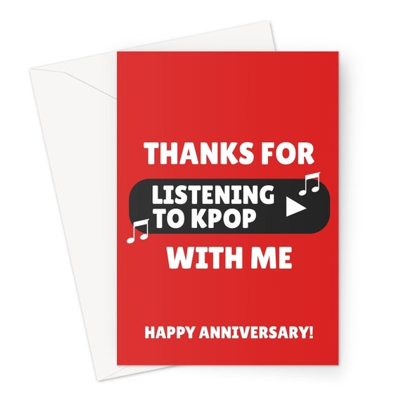 Thanks for Listening to KPOP With Me Happy Anniversary A5 - Etsy Thanks for Listening to KPOP With Me Happy Anniversary A5 - Etsy
