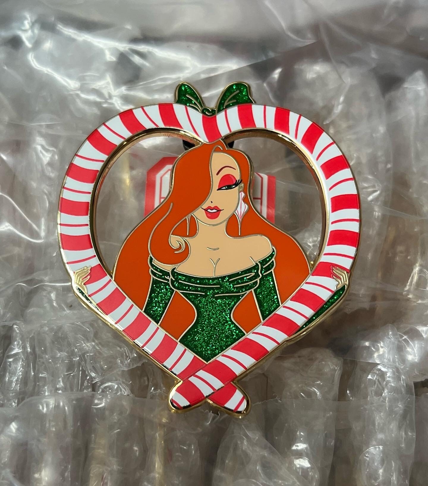 Pop Pin Jessica Rabbit Peppermint Jessica Rabbit Christmas Pin - Etsy
