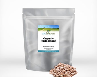 Organic Pinto Beans Long-Term Food Storage, Survival, Camping, Emergency Food 3 lbs