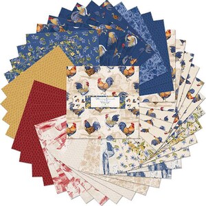 Morning Serenade-518 828 518-Susan Winget for Wilmington Print-Precut Squares - Precut Fabric-10 Karat Crystals-10 x 10 fabric squares