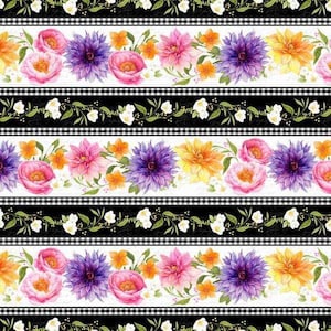In Bloom - &quot;Repeating Border Stripe&quot; - 33880 193 - by Wilmington Prints