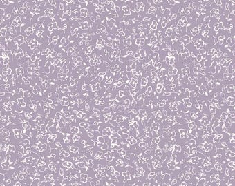 Au Naturel - "Purple Floral Doodle" - 17820 611 - by Lisa Audit for Wilmington Prints