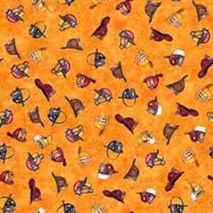 American Heroes Firefighter- "Firefighter Hat Orange" - 2600 30683 O - by QT Fabrics