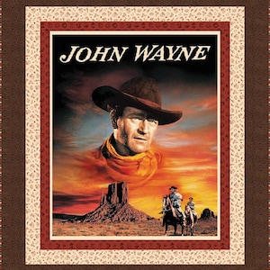 John Waye Panel Quilt Kit - designed by RBD Designers - free pattern - 55" x 63 1/2"