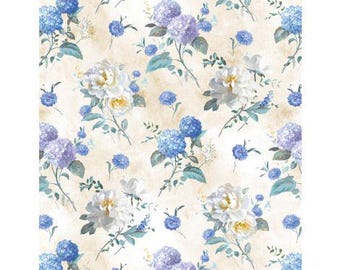 Morning Blooms - 89274 146 - "Cream Floral Toss" - by Danhui Nai for Wilmington Prints