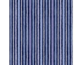 Morning Blooms - 89278 446 - "Stripes Navy" - by Danhui Nai for Wilmington Prints