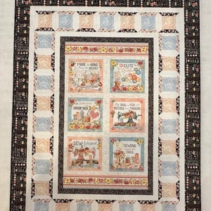 Sew in Love Quilt Kit - designed by Nicole DeCamp for Benartex - 53&quot; x 71&quot;