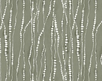 Au Naturel - "Green Dotted Stripe" - 17823 711 - by Lisa Audit for Wilmington Prints