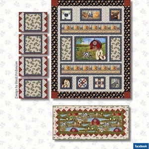 Down on the Farm Wall Hanging Kit - designed by Lisa Sparling for Henry Glass - 51&quot; x 62&quot;