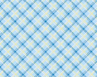 Gnome-Grown - "Blue Plaid" - 39877 451- by Susan Winget for Wilmington Prints