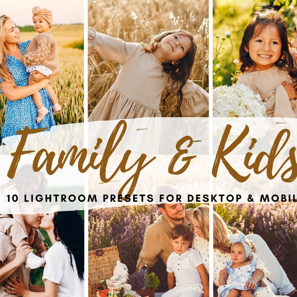 10 mobiele Lightroom-voorinstellingen, familievoorinstellingen, kindervoorinstellingen, buitenvoorinstellingen, warme voorinstellingen, Instagram-filter, Blogger-voorinstelling, levendige voorinstellingen