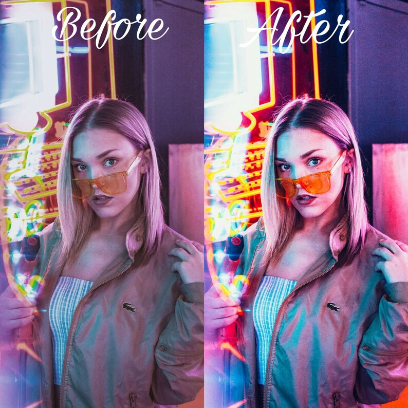 10 Lightroom Mobile Presets Neon Presets Nightlife Night Etsy