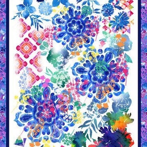 Chantal Medallion Navy- Satin Moon Designs - PER QUARTER METRE Chantal Medallion Navy- Satin Moon Designs - PER QUARTER METRE