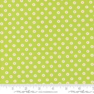 7439 17 Vintage Soul Daisy Dot Chartreuse by Cathe Holden for Moda Fabrics